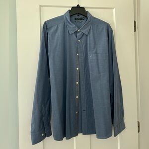Nautica Men's Casual Blue Button-Down Shirt